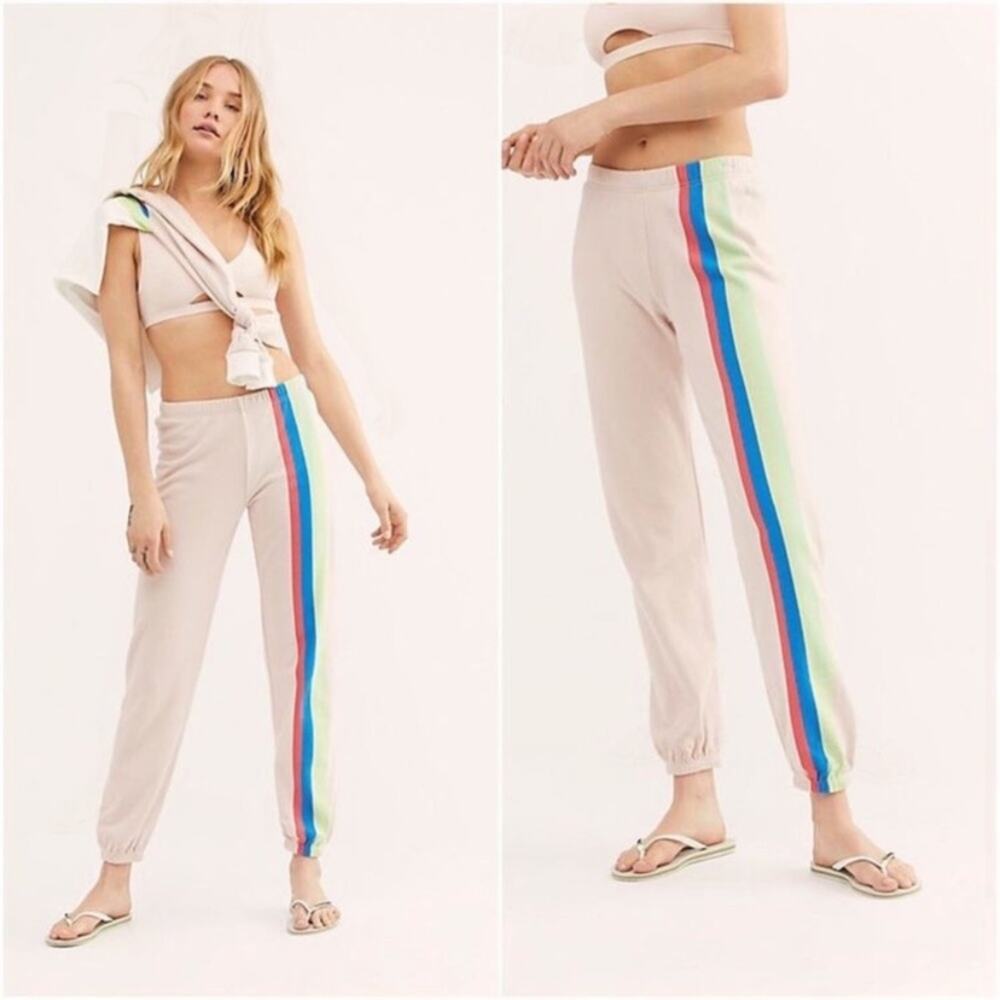 NEW Wildfox Casual Stripe Jogger Sweatpants